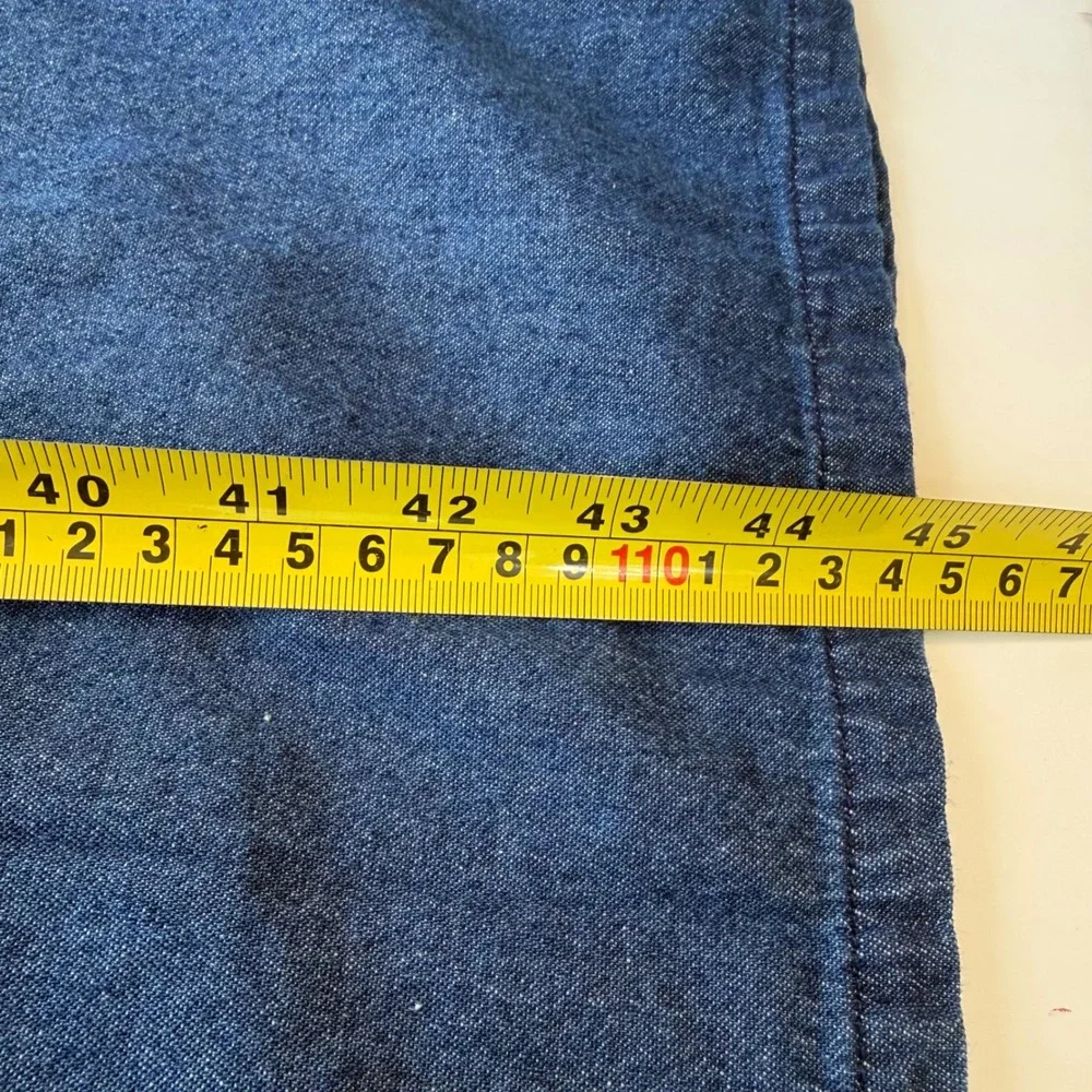 Country Store Embroidered Denim Dress‎ Size M Midi Boho Prairie Cottagecore